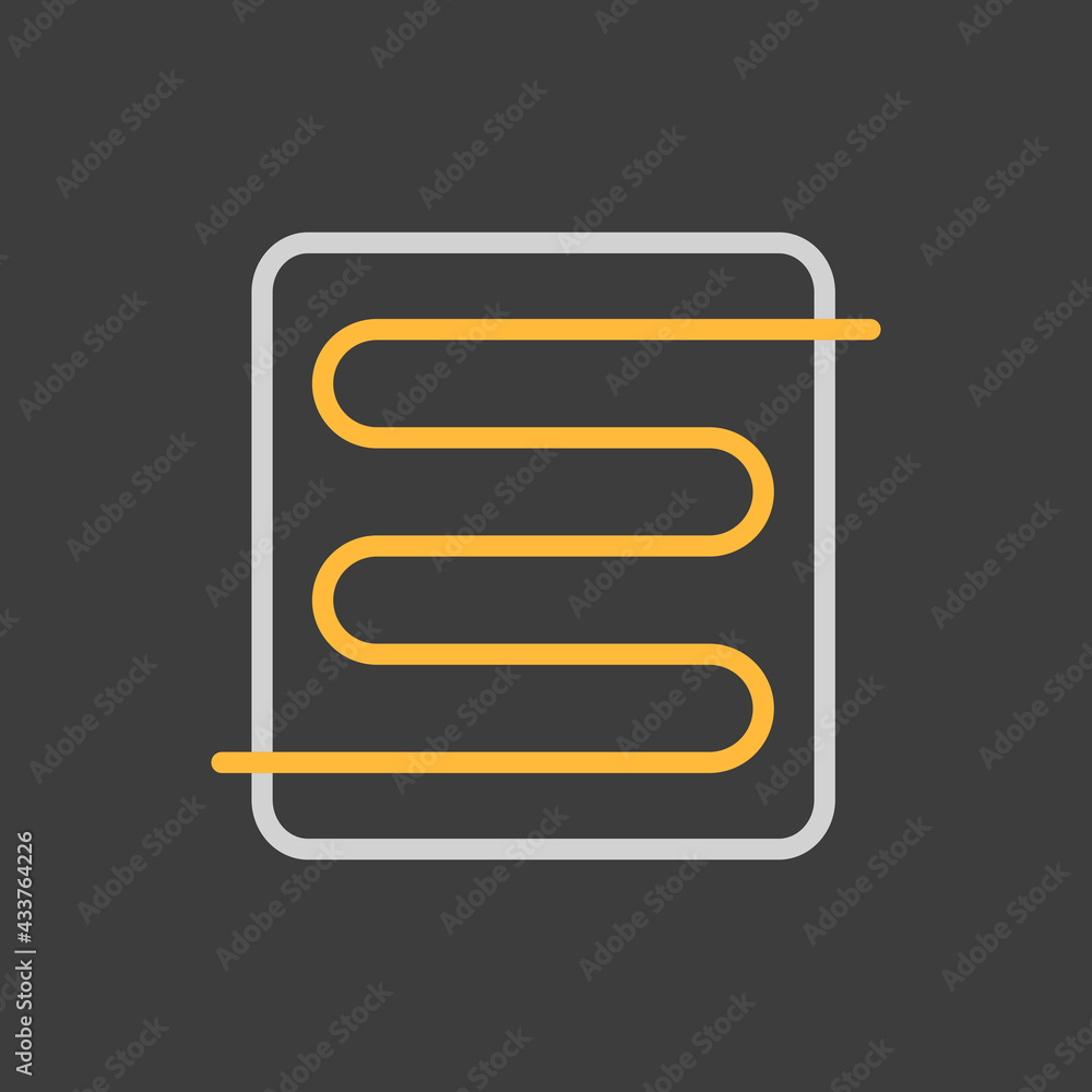Obraz premium Warm floor vector icon, electric warm floor