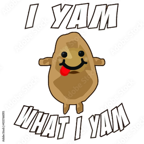 i yam what i yam vegan funny shirt mens sport Logo Vector Template Illustration Graphic Design design for documentation and printing