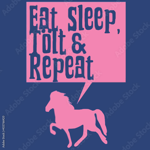 icelandic horse pony merch poly cotton poster design illustration vector Logo Vector Template Illustration Graphic Design design for documentation and printing