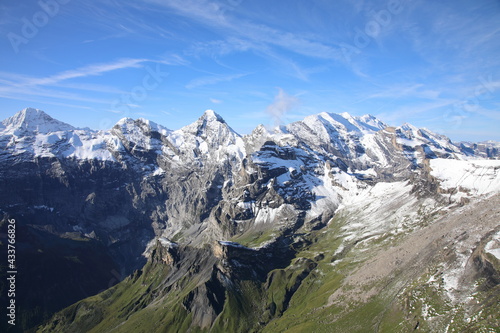 Views from Schilthorn in the Bernese Alps of Switzerland