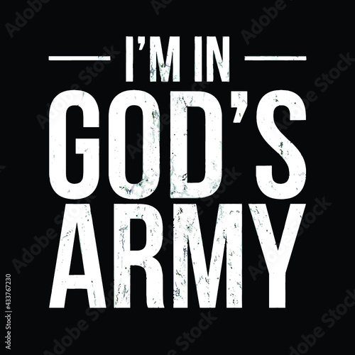 im in gods army motivational inspirational womens premium poster design illustration vector