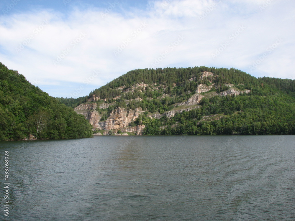 lake and mountains