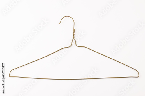 Iron hangers on a white background