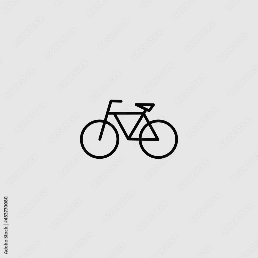 Vector illustration of a bicycle icon