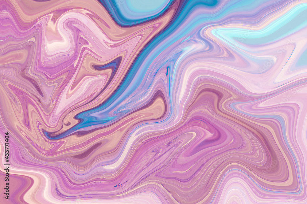Abstract background. Liquid and fluid marble texture, colourful pastel paint, mix colors.