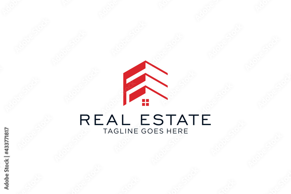 Letter F for Real Estate Remodeling Logo. Construction Architecture Building Logo Design Template Element.