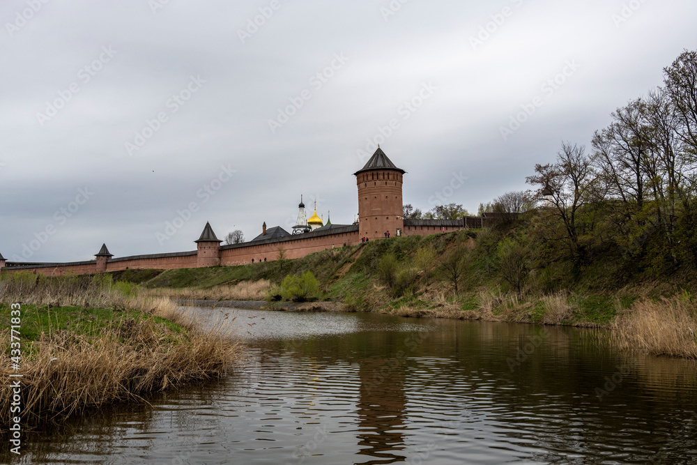 monasteries and fortresses of old Suzdal against the backdrop of a green river monasteries and fortresses of old Suzdal against the backdrop of a green river