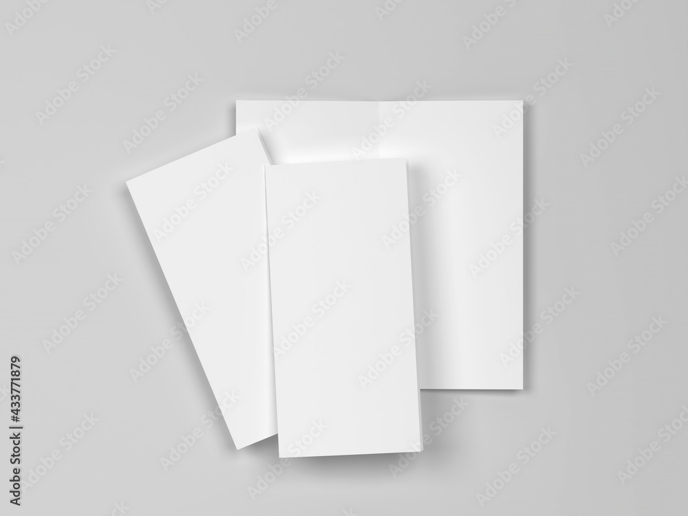Blank bifold brochure mockup Blank bifold brochure mockup