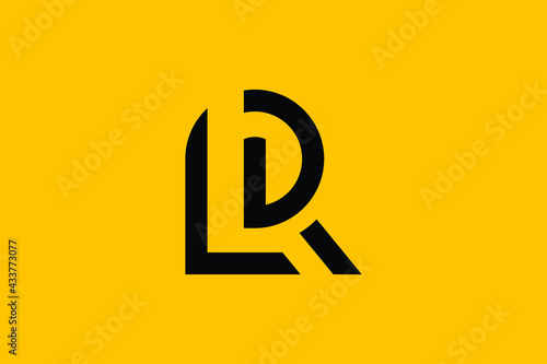 RL logo letter design on luxury background. LR logo monogram initials letter concept. RL icon logo design. LR elegant and Professional letter icon design on background. L R RL LR