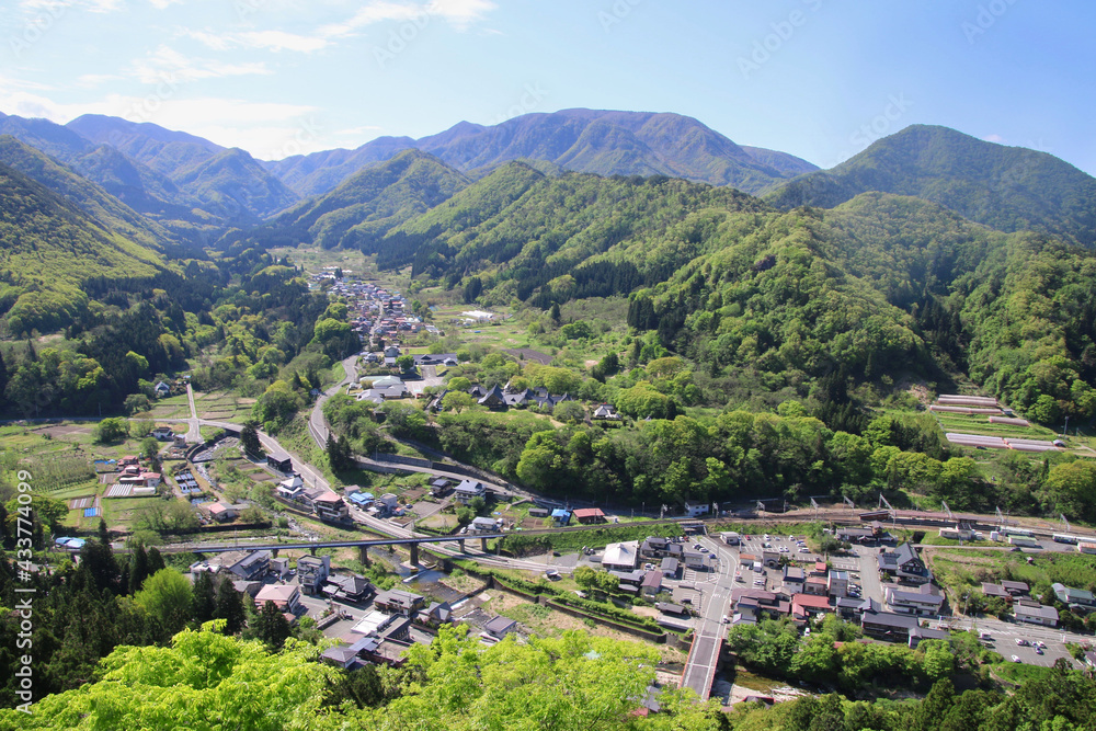 Obraz premium 五大堂からの眺望・山寺(山形県・山形市)