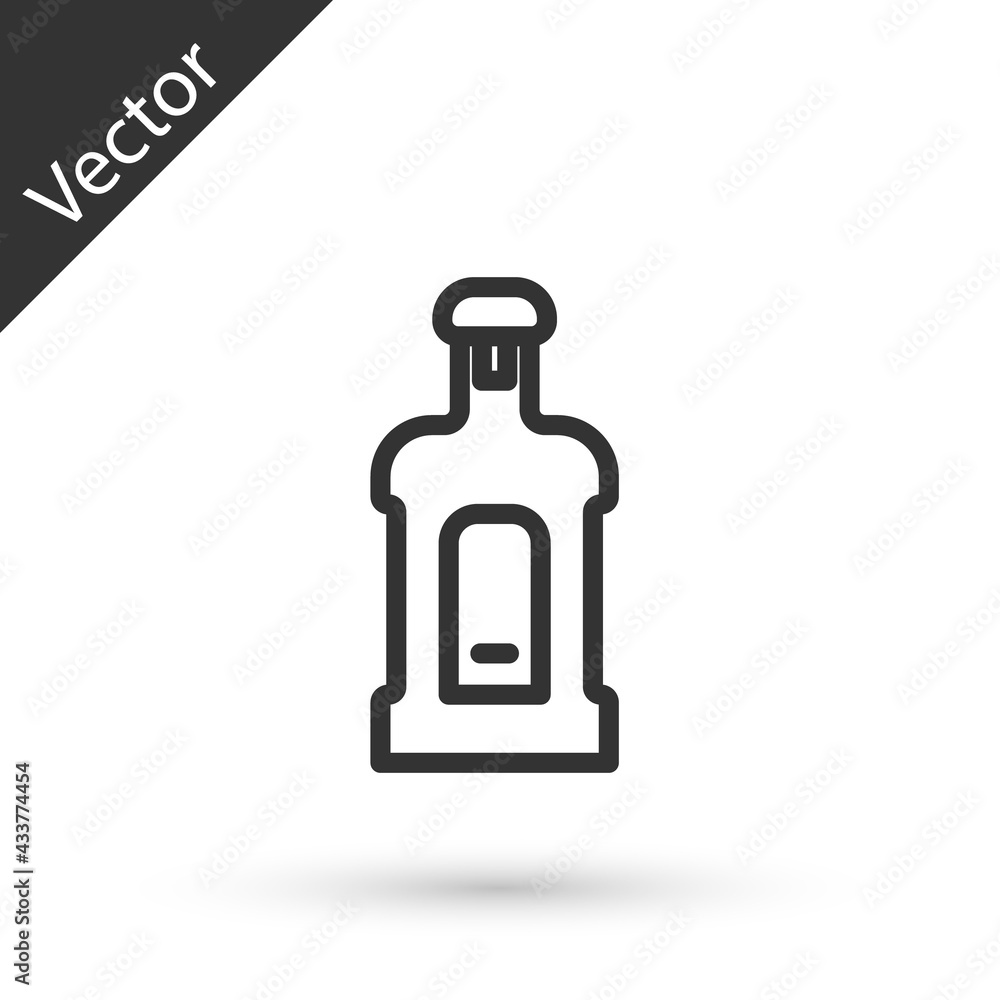 Grey line Orujo icon isolated on white background. Vector Grey line Orujo icon isolated on white background. Vector