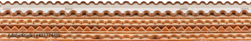 Bandeau d’habillage de sous toiture de maison espagnole, frises décoratives 