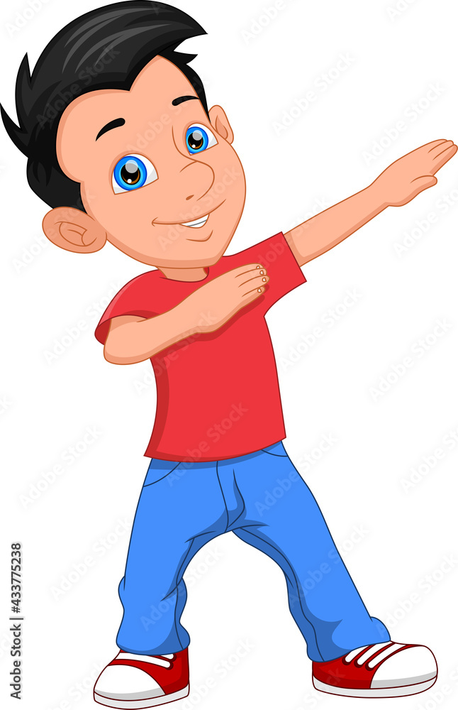 Fototapeta premium cute boy pose and smile