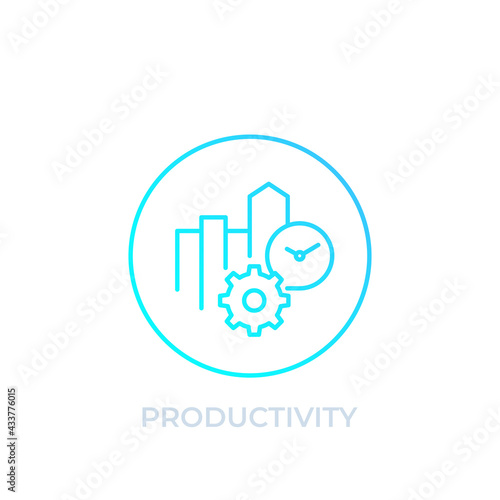 productivity icon, linear style