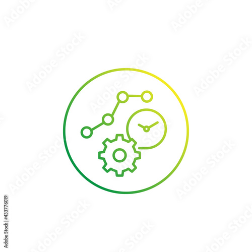 productivity, efficiency icon, linear style