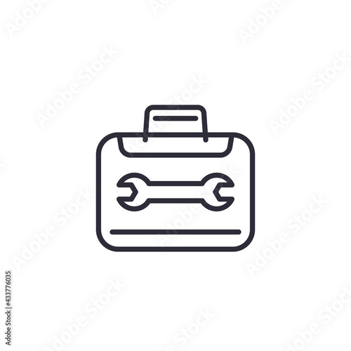 repair tools icon on white, linear