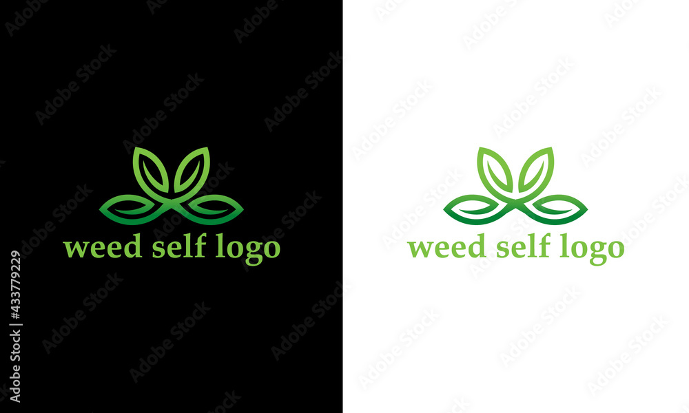 weed self logo template