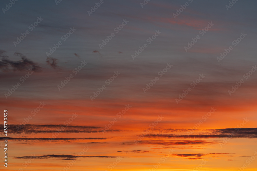 Fototapeta premium Sonnenuntergang mit Wolken