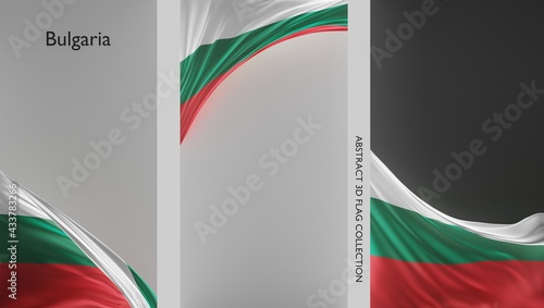 Abstract Bulgaria Flag 3D Render (3D Artwork)
