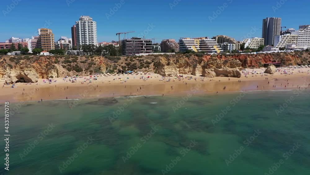 Aerial from Praia da Rocha in the Algarve Portugal Aerial from Praia da Rocha in the Algarve Portugal
