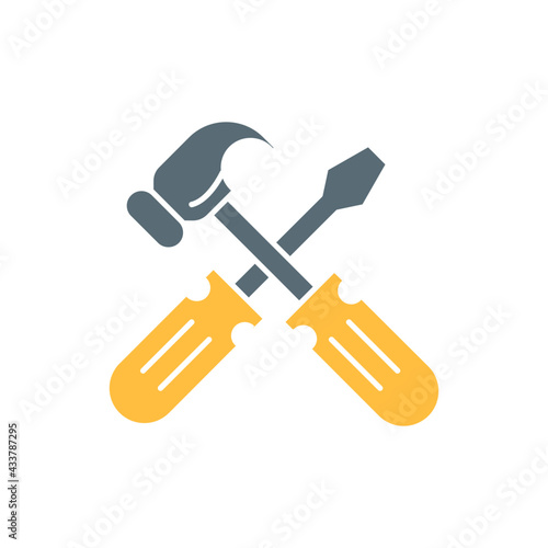 Hammer and screwdriver icon