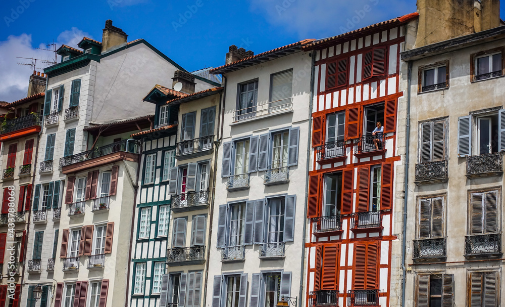 beautiful residential buildings in Bayonne France