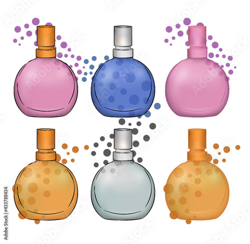 Perfume drawing in vector