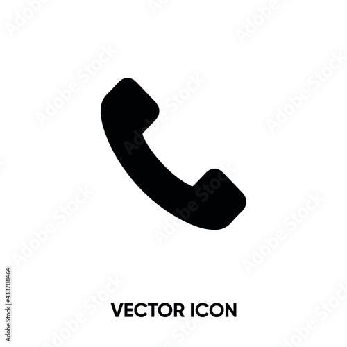 Telephone vector icon. Modern, simple flat vector illustration for website or mobile app. Phone symbol, logo illustration. Pixel perfect vector graphics 