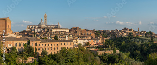 Panoramic cityscape of the historical town of Siena central Tuscany  Italy