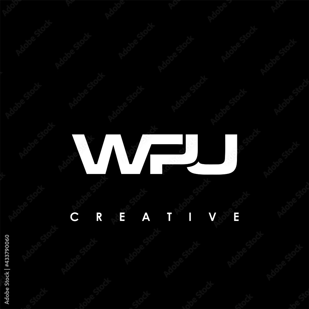 WPU Letter Initial Logo Design Template Vector Illustration