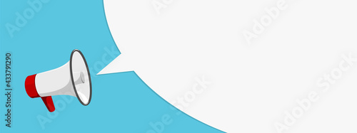 Εκτύπωση καμβά Megaphone on white