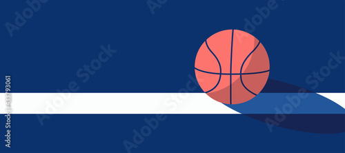 basketball ball in the air going to the hoop.