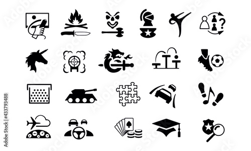 Gaming Genre Icons vector design