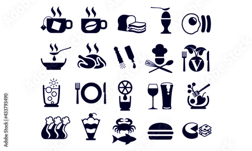  Food and Drink Symbols vector design