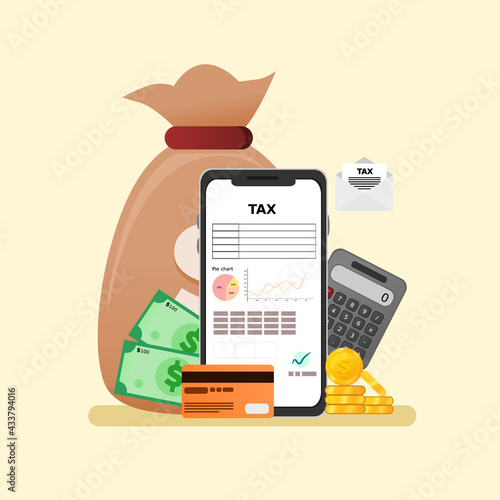 e-tax with smartphone for modern tax payment