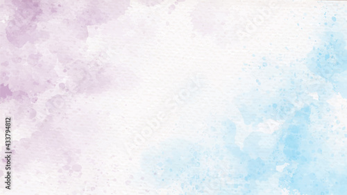 blue and violet rainbow pastel unicorn girly watercolor on paper abstract background
