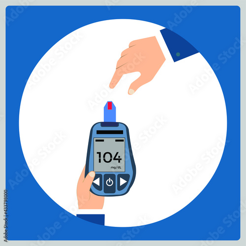 Vector illustration for Diabetes Testing EPS10