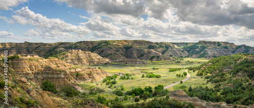 Fototapeta Naklejka Na Ścianę i Meble -  Along the Caprock Coulee Nature Trail in the Theodore Roosevelt National Park - North Unit on the Little Missouri River - North Dakota Badlands