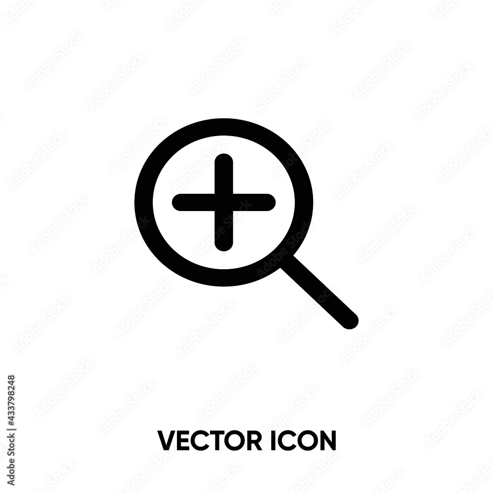 Zoom-in vector icon . Modern, simple flat vector illustration for website or mobile app. Zoom-in symbol, logo illustration. Pixel perfect vector graphics Zoom-in vector icon . Modern, simple flat vector illustration for website or mobile app. Zoom-in symbol, logo illustration. Pixel perfect vector graphics
