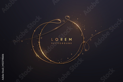 Golden circle thread with light effect