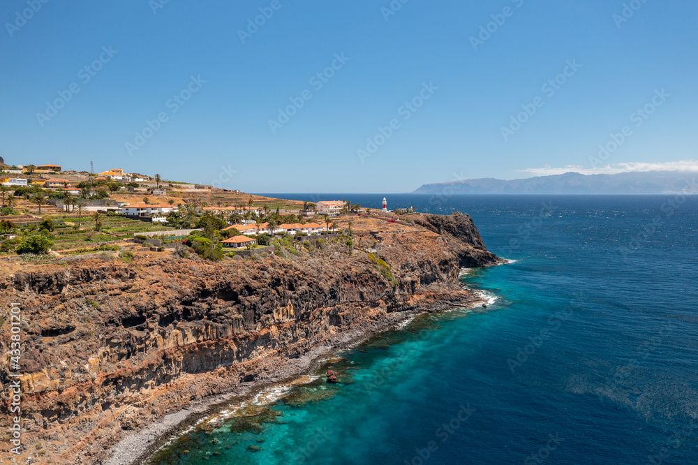 La Gomera. Aerial photo of the San Sebastian marina and town, La Gomera, Canary Islands. La Gomera. Aerial photo of the San Sebastian marina and town, La Gomera, Canary Islands.