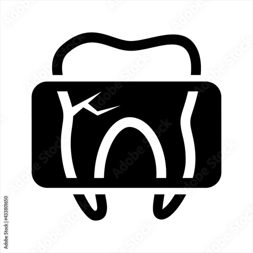 Tooth x-rays icon, vector and glyph
