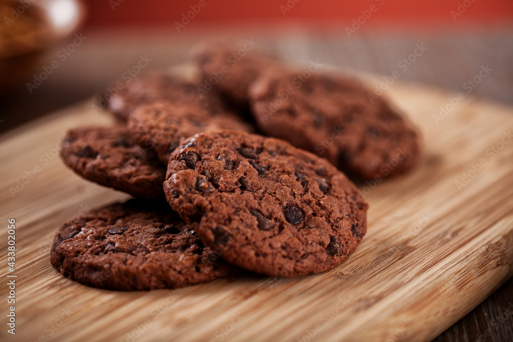 Chocolate chip cookies on a bowl. High quality photo. Chocolate chip cookies on a bowl. High quality photo.