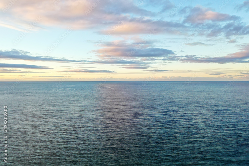 Fototapeta premium background texture sea drone view, blue waves summer nature abstract