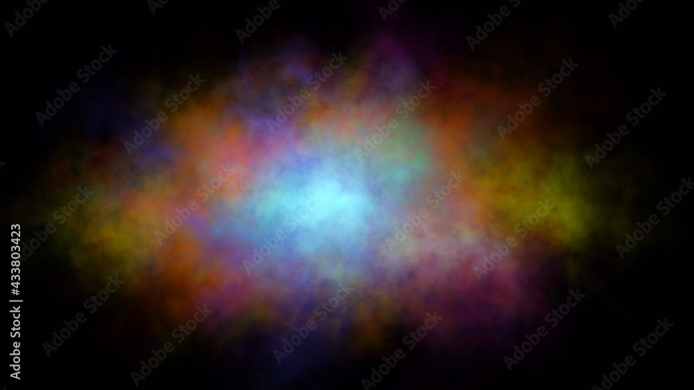 Abstract smoke dark  background with colorful fog floating ,Wallpaper illustration