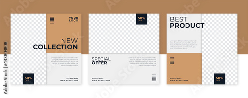 Minimalist modern furniture social media post for digital marketing and sale promo template