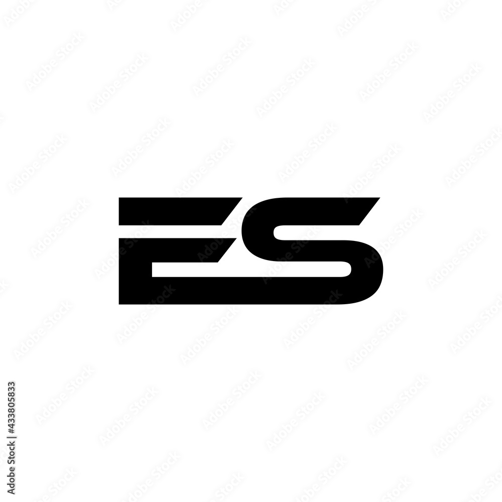 ES initial Creative connected elegant. letter logo design template ES initial Creative connected elegant. letter logo design template