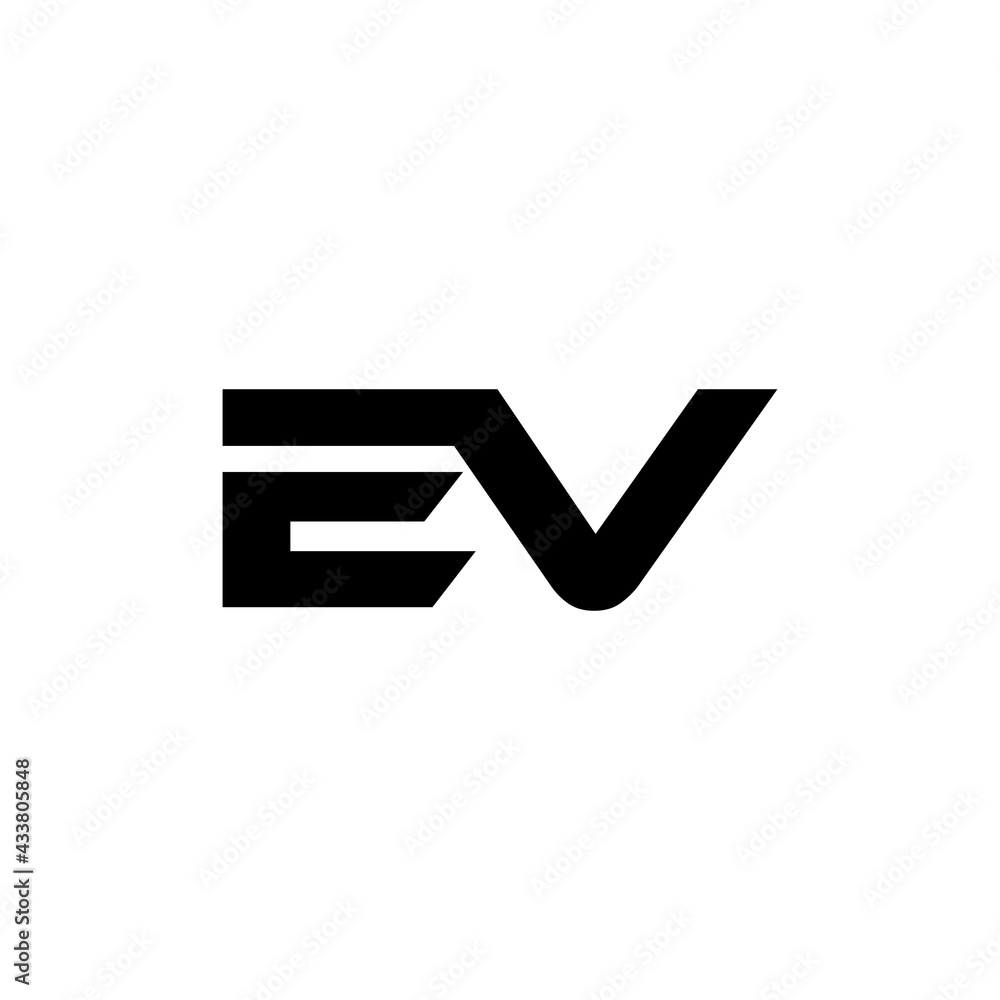 EV initial Creative connected elegant. letter logo design template EV initial Creative connected elegant. letter logo design template