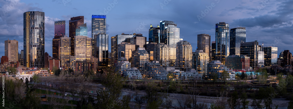 Calgary skyline panoramic
