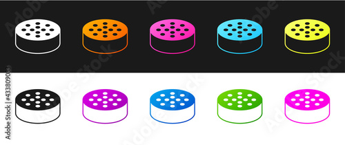 Set Water sensor icon isolated on black and white background. Vector